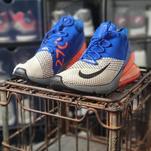 Nike Air Max 270 "Racer Blue/ Total Crimson" Good Preowned Condition. Fastshippr - Picture 3 of 13